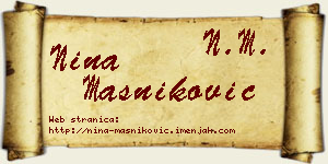 Nina Masniković vizit kartica